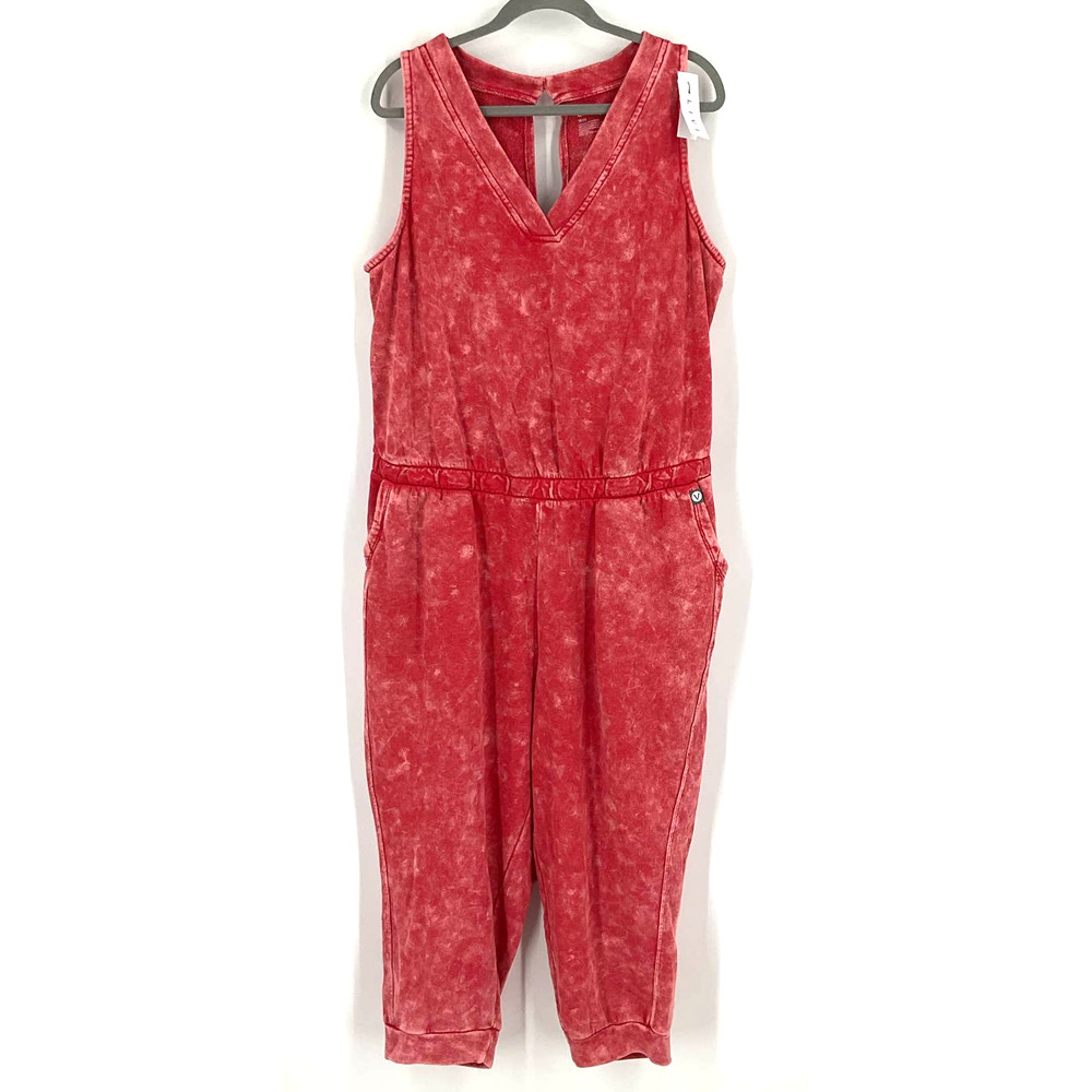 Livi Lane Bryant Pink Coral Acid Wash Sleeveless Jogger‎ Jumpsuit Size 18/20